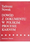 Dowód z dokumentu w polskim procesie karnym