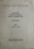 Słownik staropolskich nazw osobowych Tom IV