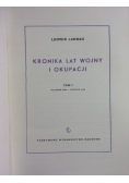Kronika lat wojny i okupacji,Tom I