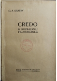 Credo w rozważaniu filozoficznym Około 1920 r.