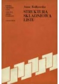 Struktura składniowa listu