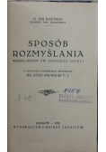 Sposób rozmyślania, 1928 r.