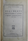 Dokumenty historyczne z wojny europejskiej 1922 r.