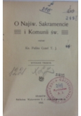O Najśw. Sakramencie i komunii św., 1916 r.