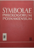 Symbolae philologorum posnaniensium cz.IV