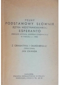 Pełny podstawowy słownik języka międzynarodowego Esperanto 1929 r