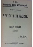 Szkice literackie I, 1907 r.
