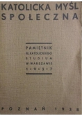 Katolicka myśl społeczna. 1938 r.