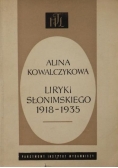 Liryki Słonimskiego 1918-1935