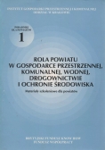 Rola powiatu w gospodarce przestrzennej