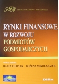Rynki finansowe w rozwoju podmiotów gospodarczych