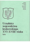 Urzędnicy województwa krakowskiego XVI-XVIII wieku