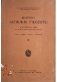 Główne Kierunki Filozofji 1923 r