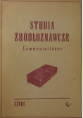 Studia źródłoznawcze XXVIII