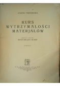 Kurs wytrzymałości materiałów, 1931 r.