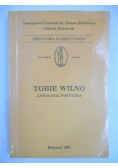 Tobie Wilno. Antologia poetycka