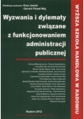 Wyzwania i dylematy związane z funkcjonowaniem administracji publicznej