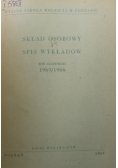 Skład Osobowy i Spis Wykładów