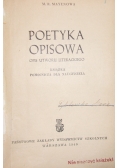 Poetyka opisowa, 1949 r.