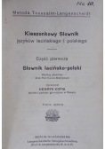 Kieszonkowy słownik języków łacińskiego i polskiego, 1926 r.