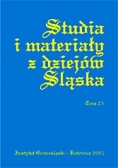 Studia i materiały z dziejów Śląskich Tom 26