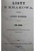 Listy z Krakowa tom 2  1869 r