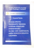 Buśko Krzysztof - Analiza wpływu programów treningu o różnej strukturze intensywnoźci na siłę i moc maksymalną mięśni kończyn dolnych człowieka