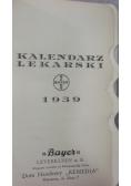 Kalendarz lekarski ,1939r.