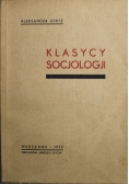Klasycy Socjologji 1933 r