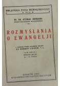 Rozmyślania o Ewangelji, 1931r.