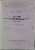 Recepcja literatury angielskiej w Polsce w okresie modernizmu 1887 do 1918