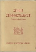 Studia źródłoznawcze IV
