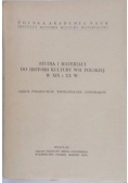 Studia i materiały do historii kultury wsi polskiej w XIX i XX wieku