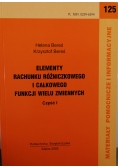 Elementy rachunku różniczkowego i całkowego funkcji wielu zmiennych, część 1