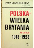 Polska Wielka Brytania w latach 1918 - 1923