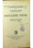 Nauczanie fizyki 1932 r
