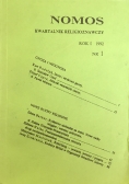 Nomos. Kwartalnik nr. 1