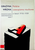 Polskie czasopisma naukowe w latach 1918-1939 + autograf Wrony