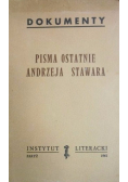 Pisma ostatnie Andrzeja Stawara