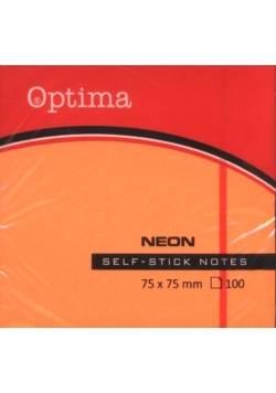 Samoprzylepny notes 75x75mm neon 100 kartek 12 sztuk