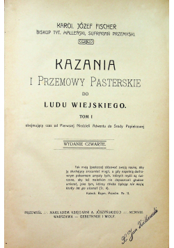 Kazania i przemowy Pasterskie do Ludu Wiejskiego  1912 r