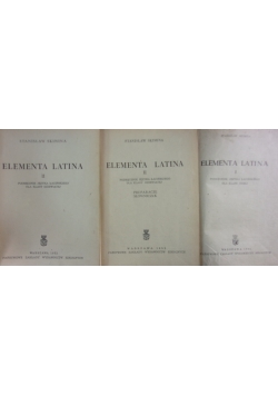 Elementy latina, zestaw 3- książek
