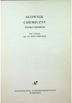 Słownik chemiczny polsko niemiecki
