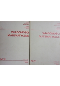 Wiadomości matematyczne, XXV.1/2