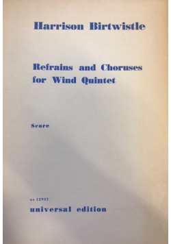 Refrains and Choruses for wind quintet