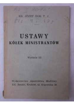 Ustawy kółek ministrantów,1948r.