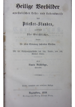 Beilige Vorbilder, 1853r.
