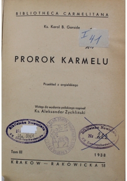 Prorok karmelu 1938r