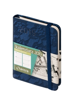 Kalendarz 2019 Awangarda A7 granatowy