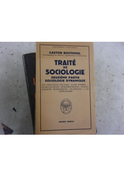 Traite de Sociologie , 1954r